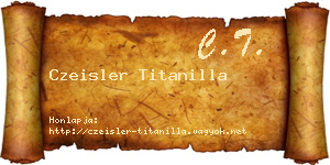Czeisler Titanilla névjegykártya